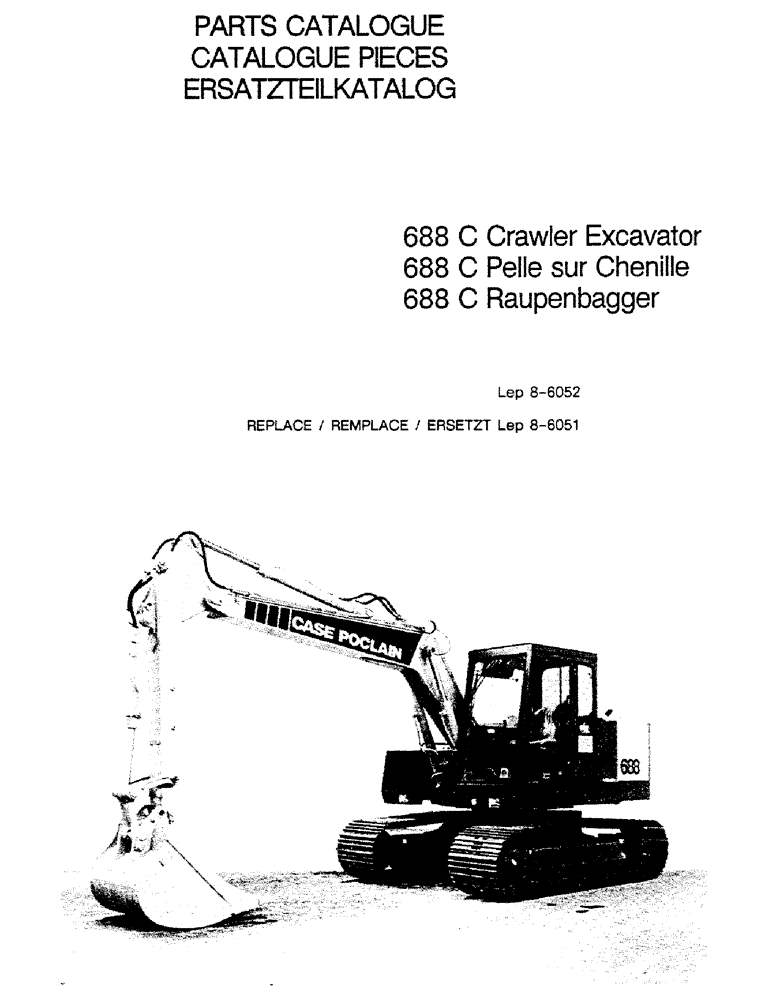 Схема запчастей Case 688C - (1-1) - PARTS CATALOGUE (00) - PICTORIAL INDEX