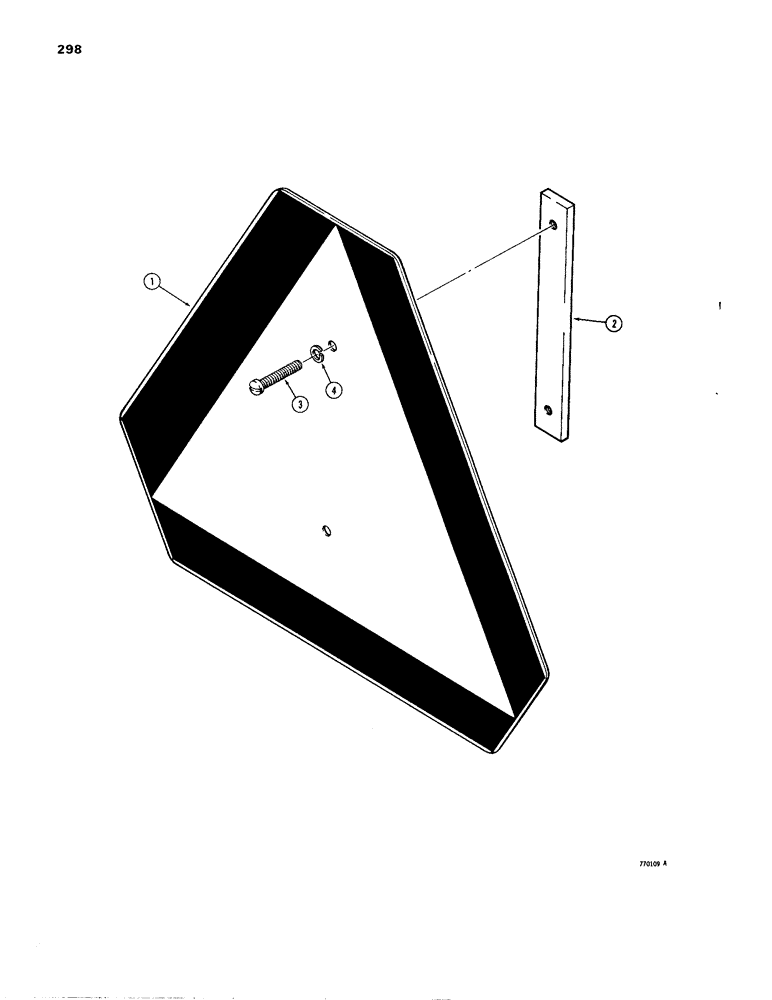 Схема запчастей Case W24B - (298) - SLOW MOVING VEHICLE EMBLEM (09) - CHASSIS