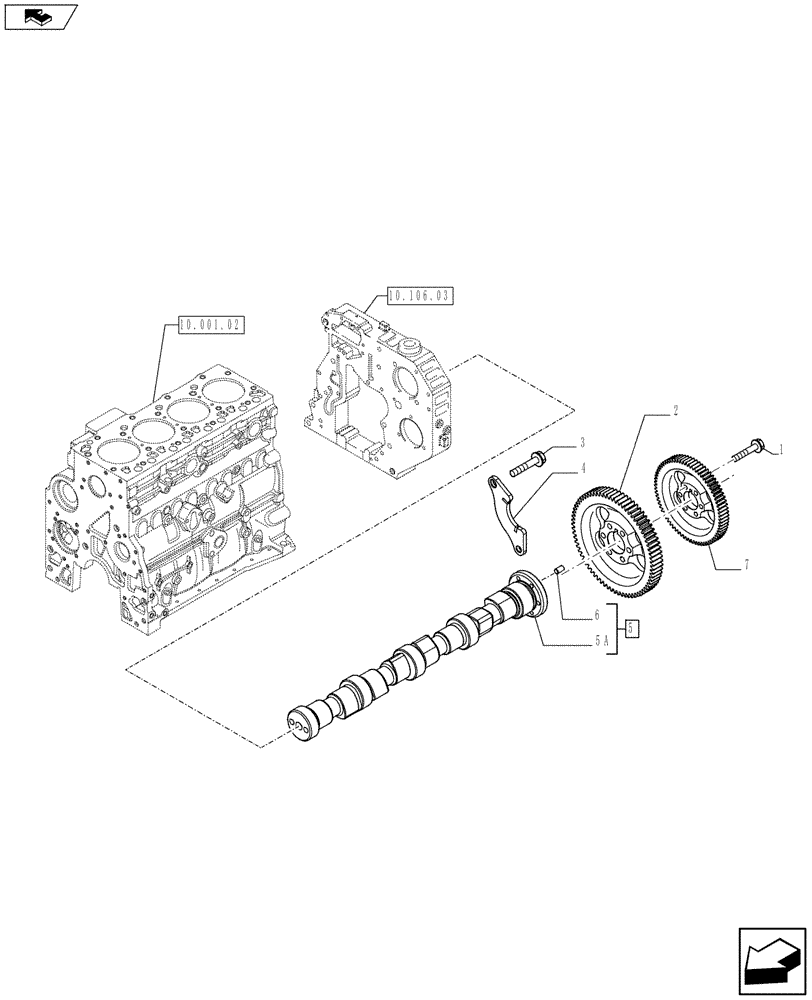 Схема запчастей Case F4GE9454K J604 - (10.106.01) - CAMSHAFT - TIMING CONTROL (2856169) (10) - ENGINE