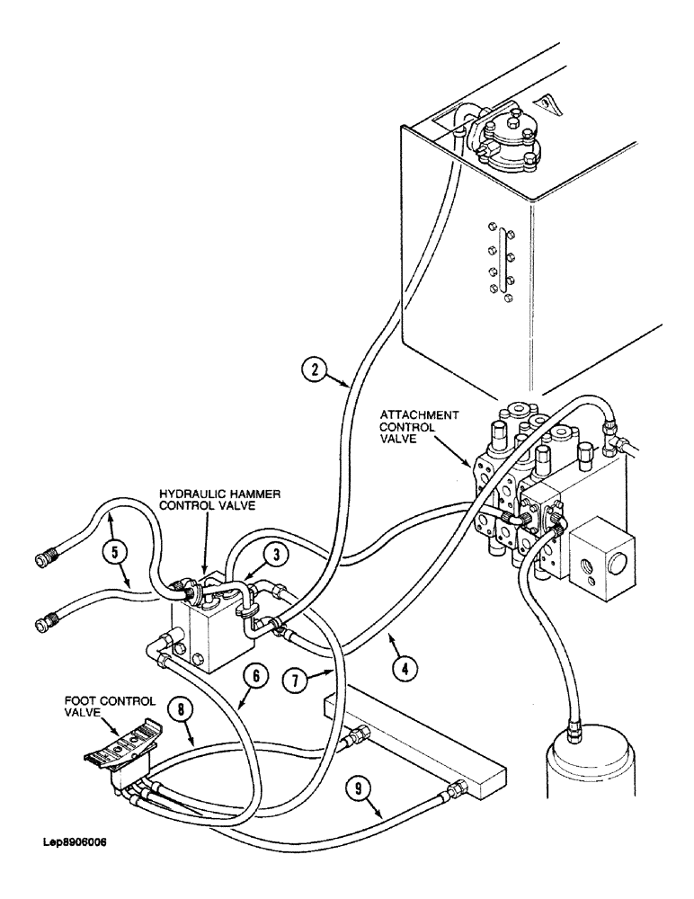 Схема запчастей Case 688 - (1-20) - PICTORIAL INDEX, HYDRAULIC HAMMER CIRCUIT (00) - PICTORIAL INDEX