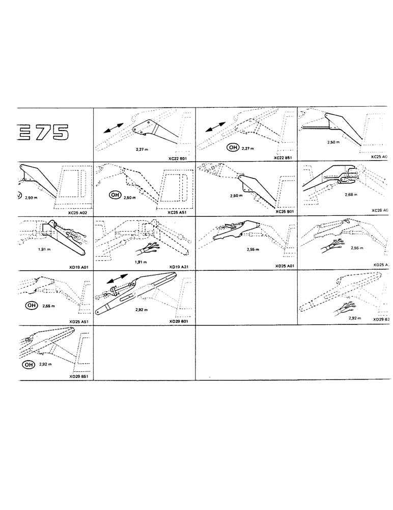 Схема запчастей Case 75P - (0-19) - E75 (00) - PICTORIAL INDEX