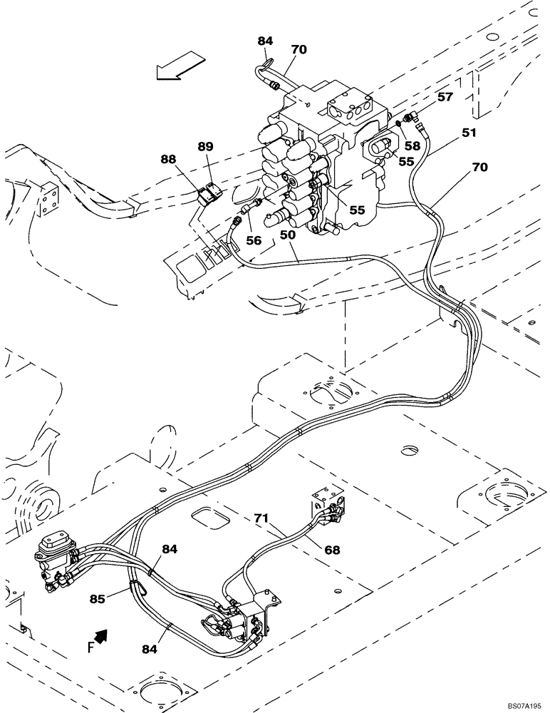 Схема запчастей Case CX160B - (08-33) - HYDRAULICS, AUXILIARY - MULTI-PURPOSE + 3 WAY VALVE, PEDAL ACTIVATED (08) - HYDRAULICS