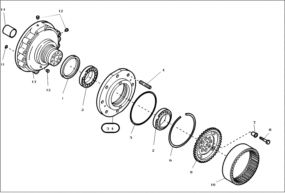 Схема запчастей Case 321D - (02.226[2988311000]) - WHEEL HUB GEAR (27) - REAR AXLE SYSTEM