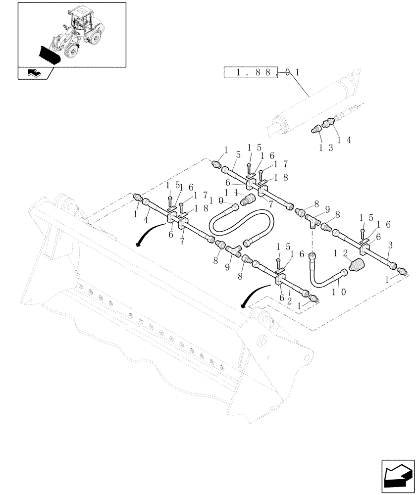 Схема запчастей Case 21E - (726[02]) - 4X1 STANDARD BUCKET (0,7M³) X 1900 MM WITH CUTTING EDGE (09) - LOADER/BACKHOE