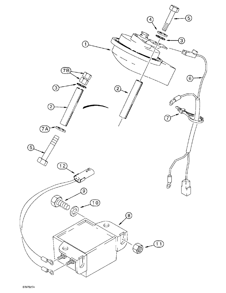 Схема запчастей Case 590SL - (4-40) - HORN AND BACKUP ALARM, HORN, BACKUP ALARM (04) - ELECTRICAL SYSTEMS