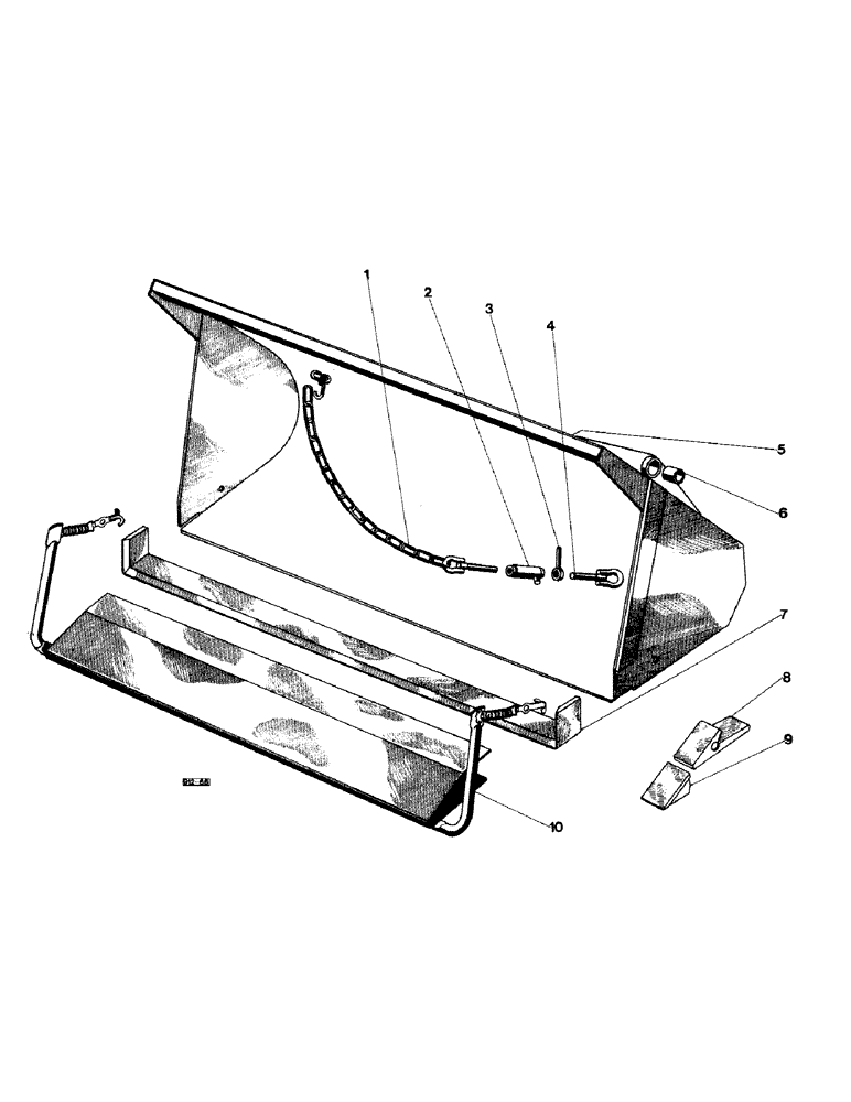 Схема запчастей Case 35 - (016) - LOADER BUCKET (FOR GERMANY) 