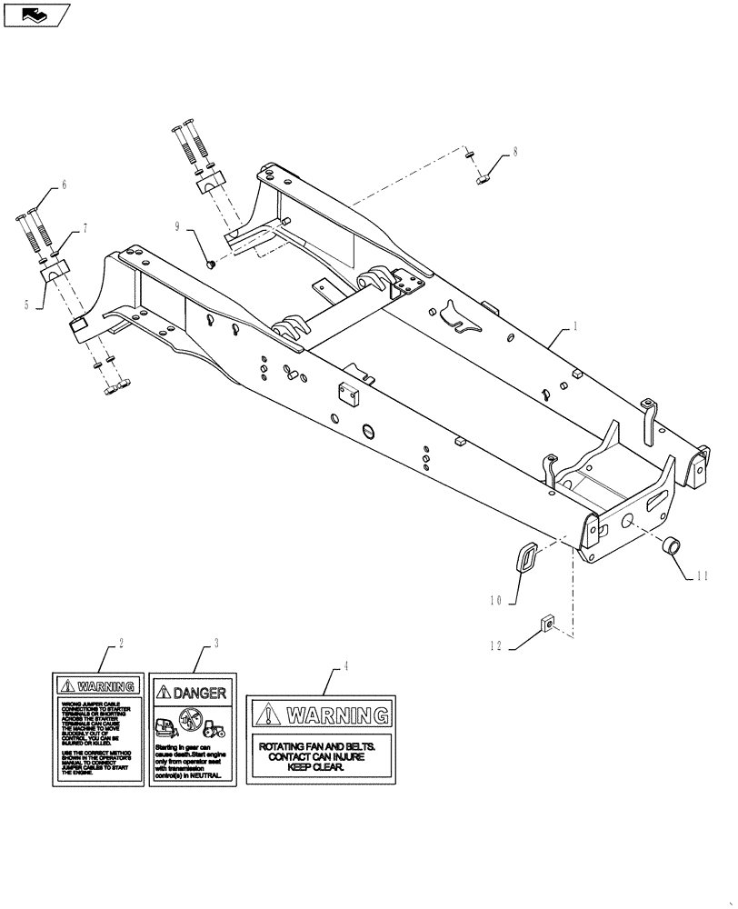Схема запчастей Case 585G - (09-20) - CHASSIS (09) - CHASSIS