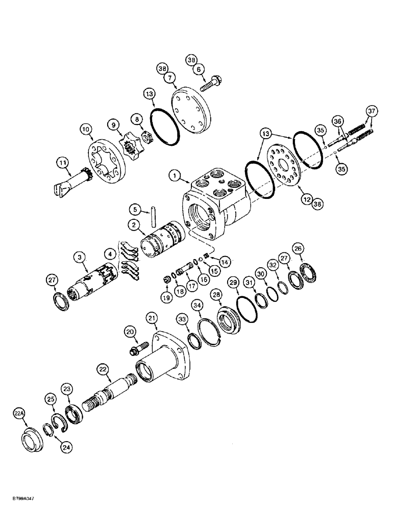 Схема запчастей Case 584E - (5-11A) - STEERING CONTROL VALVE (05) - STEERING