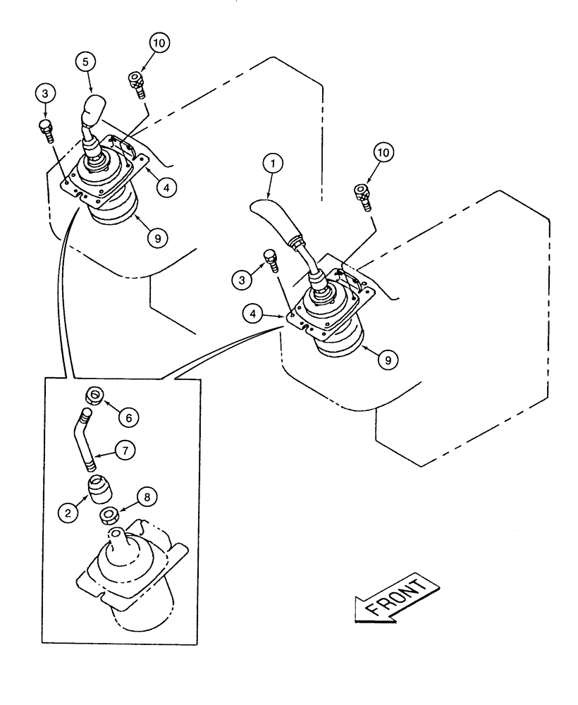 Схема запчастей Case 9050B - (9-024) - REMOTE CONTROL VALVE ASSEMBLY MOUNTING (09) - CHASSIS
