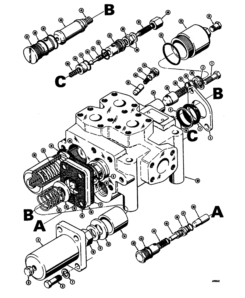 Схема запчастей Case W26B - (262) - L42822 STEERING CONTROL VALVE (05) - STEERING