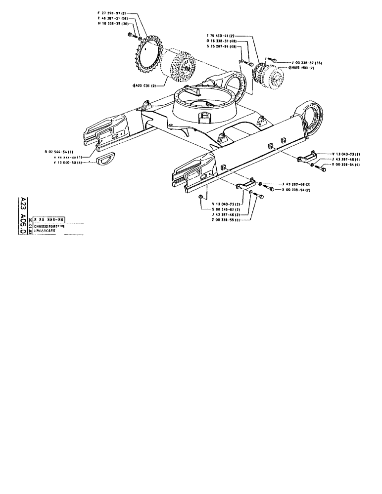 Схема запчастей Case 90BCL - (077) - UNDERCARRIAGE (04) - UNDERCARRIAGE