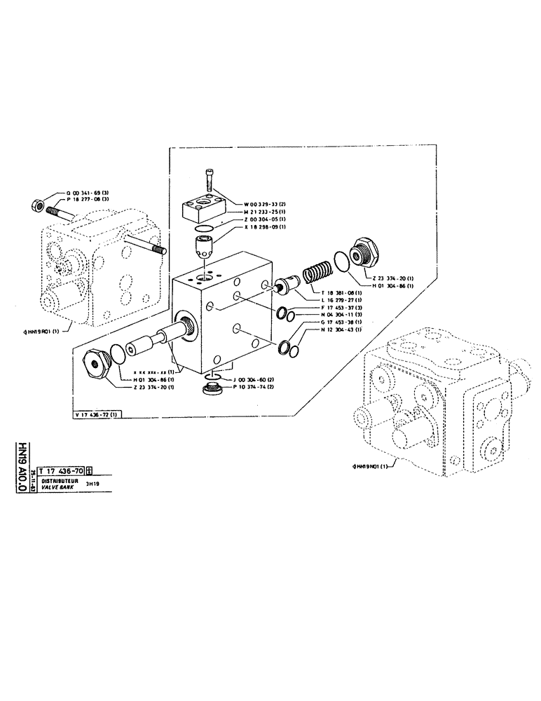 Схема запчастей Case 160CK - (208) - VALVE BANK (07) - HYDRAULIC SYSTEM