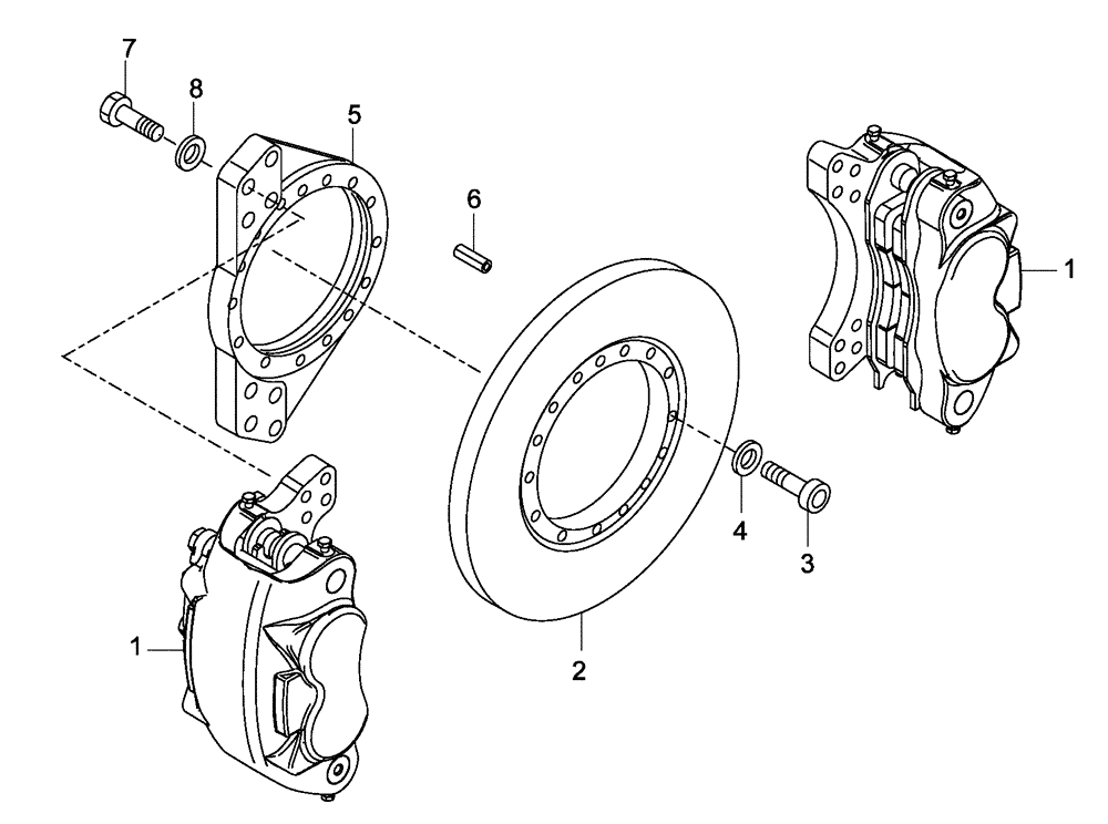 Схема запчастей Case 335B - (30A00000657[001]) - BRAKE ASSY (87363277) (11) - AXLES/WHEELS