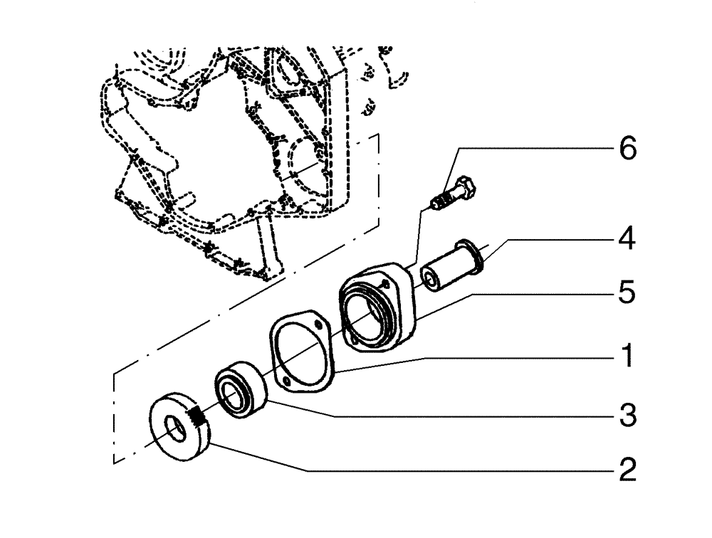 Схема запчастей Case 885 - (02-58[01]) - AUXILIARY DRIVE (02) - ENGINE