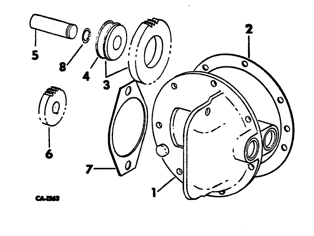 Схема запчастей Case 3400 - (074) - SIDE MOUNTED HYDRAULIC PUMP DRIVE (35) - HYDRAULIC SYSTEMS