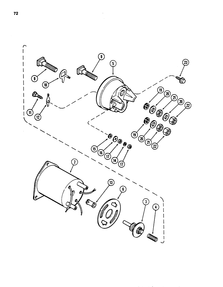 Схема запчастей Case 880D - (072) - STARTER SOLENOID (06) - ELECTRICAL SYSTEMS