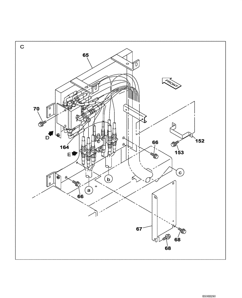 Схема запчастей Case CX700 - (08-030-00[01]) - HYDRAULIC CIRCUIT - HAND CONTROL PILOT (WITHOUT VALVE, PRESSURE RELIEF) (08) - HYDRAULICS