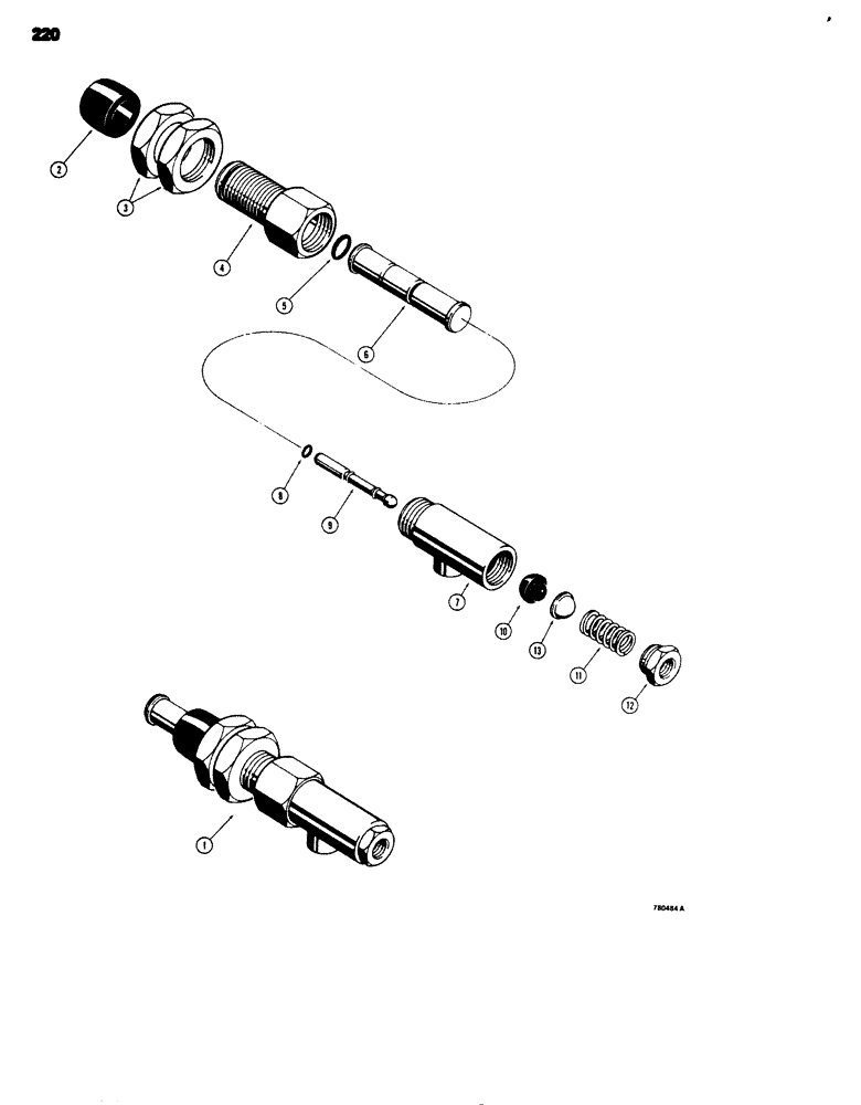 Схема запчастей Case 680G - (220) - BRAKE SYSTEM, L14818 CLUTCH CUTOUT VALVE (07) - BRAKES
