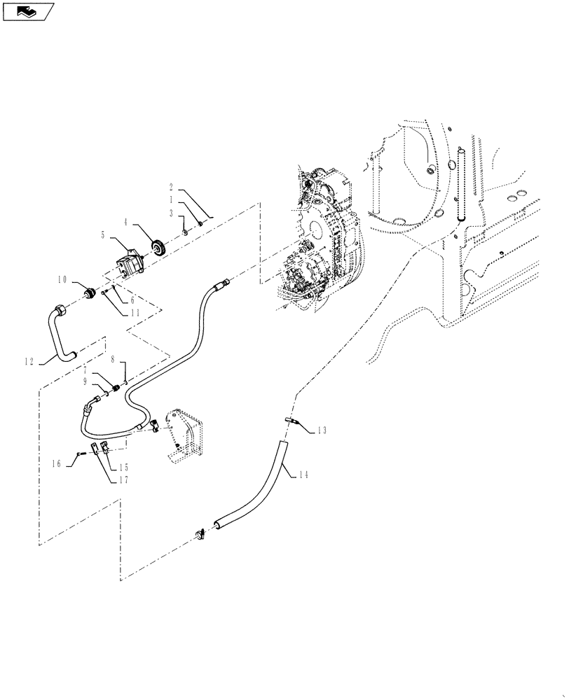 Схема запчастей Case 621F - (33.202.01) - MAIN BRAKE HYDRAULICS, PUMP (33) - BRAKES & CONTROLS