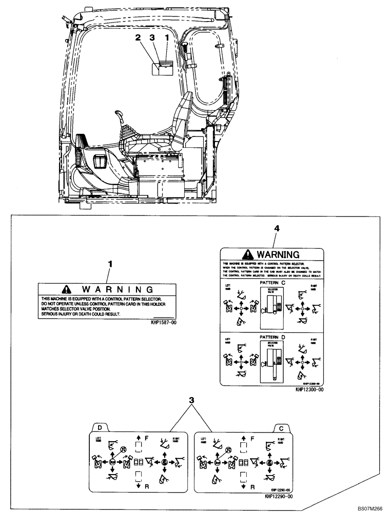 Схема запчастей Case CX80 - (09-41) - DECALS - HAND CONTROL - CAB (09) - CHASSIS