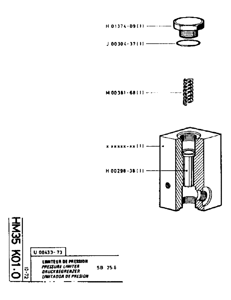 Схема запчастей Case LC80M - (069) - PRESSURE LIMITER 