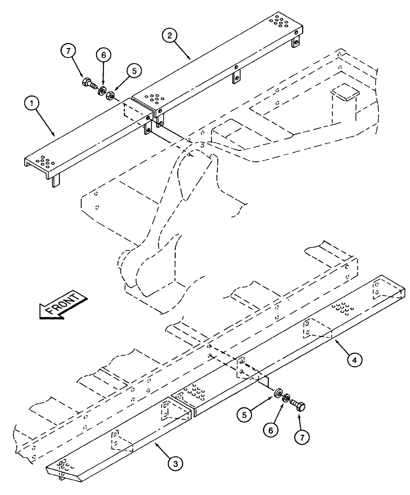 Схема запчастей Case 9040 - (9-07A) - CATWALK, TIMBER KING MODELS (09) - CHASSIS