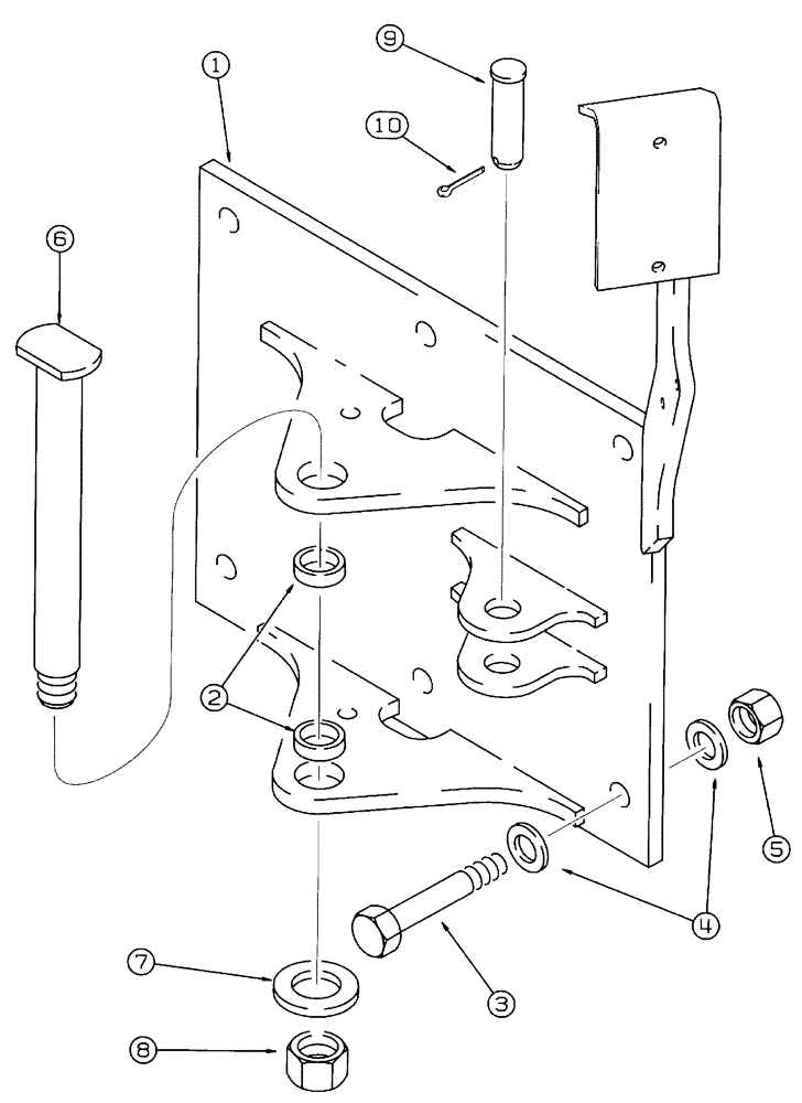 Схема запчастей Case 460 - (9-94) - PLOW MOUNTING BRACKET, P75 PLOW (09) - CHASSIS/ATTACHMENTS