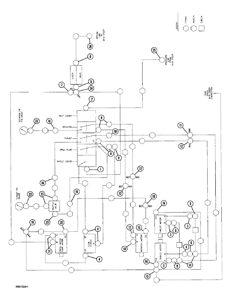 Схема запчастей Case 150CM - (9-30) - HYDRAULIC CIRCUIT FITTINGS - 150CM 