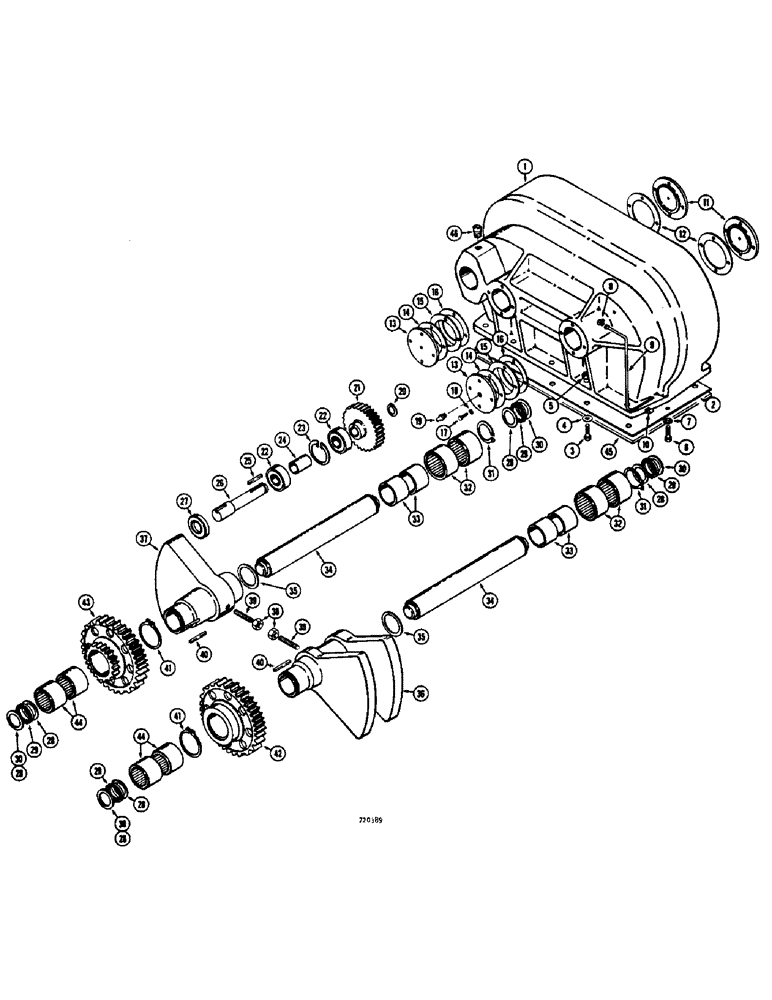 Схема запчастей Case 475 - (174) - CABLE PLOW, VIBRATOR - GEAR BOX (89) - TOOLS