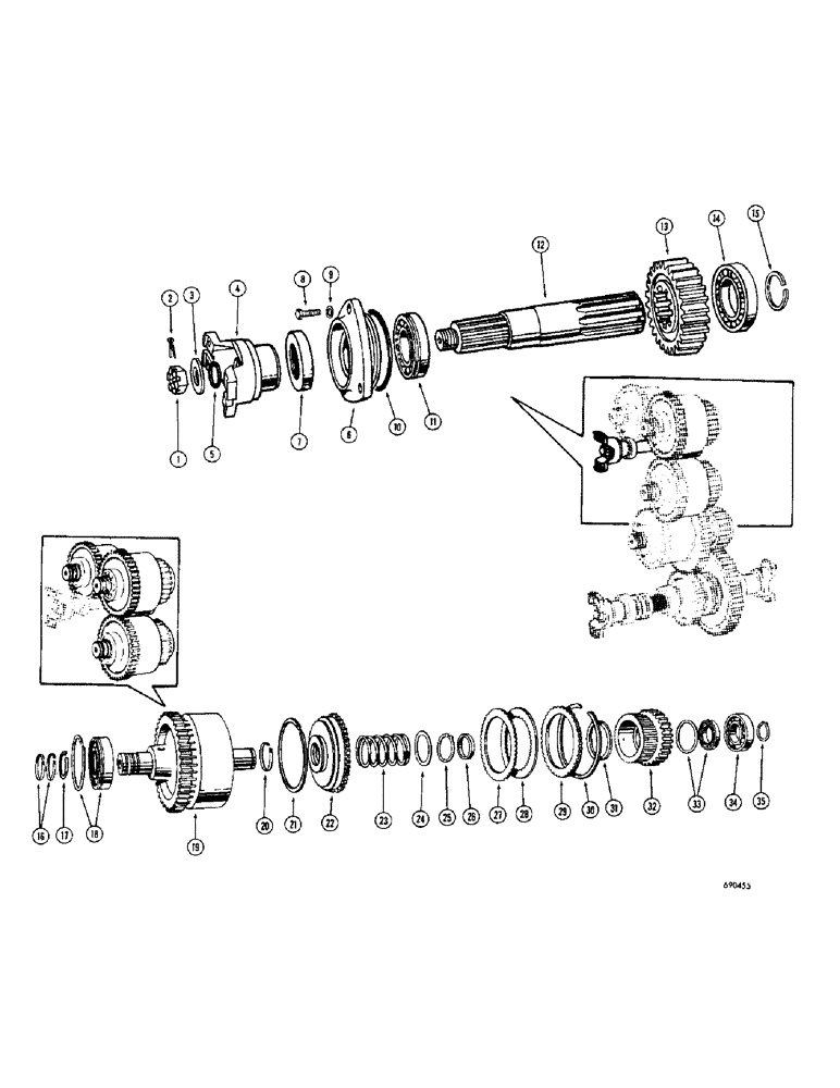 Схема запчастей Case W8C - (158) - TRANSMISSION, TRANSMISSION INPUT SHAFT, TRANSMISSION FORWARD (06) - POWER TRAIN