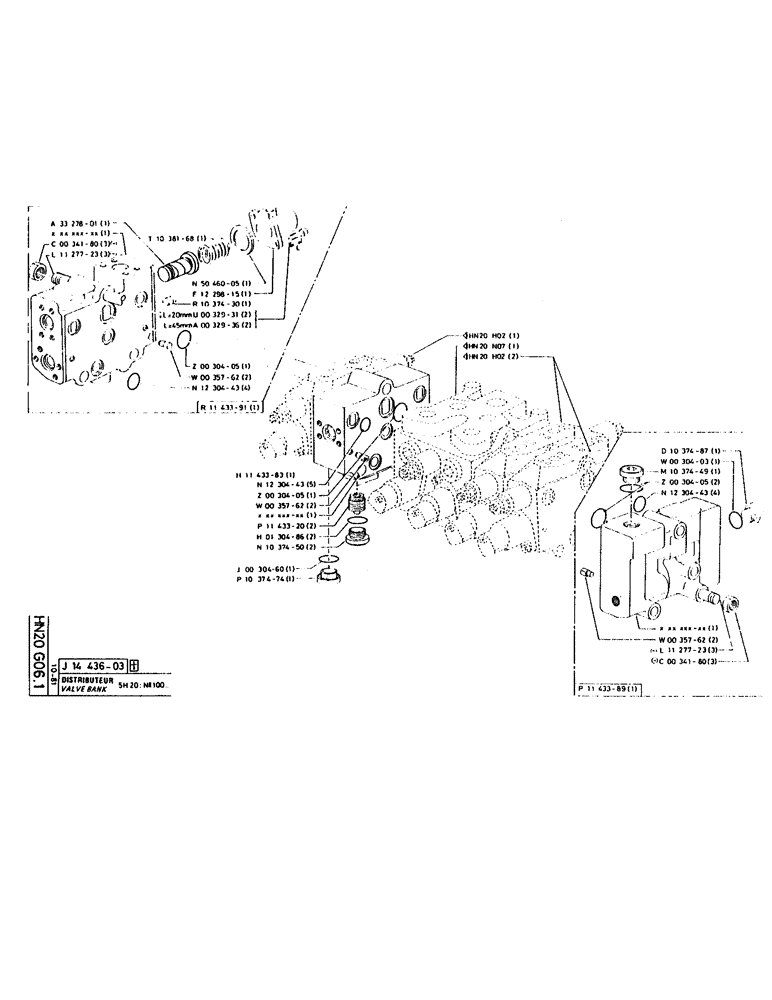 Схема запчастей Case 160CK - (214) - VALVE BANK (07) - HYDRAULIC SYSTEM