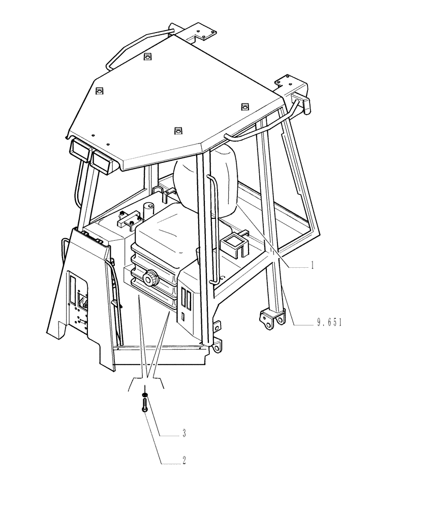 Схема запчастей Case 1850K - (9.670[01]) - HEATED SEAT AT MECHANICAL SOSPENSION KAB 835 - COMPONENTS - OPTIONAL CODE 784337011 (19) - OPTIONS
