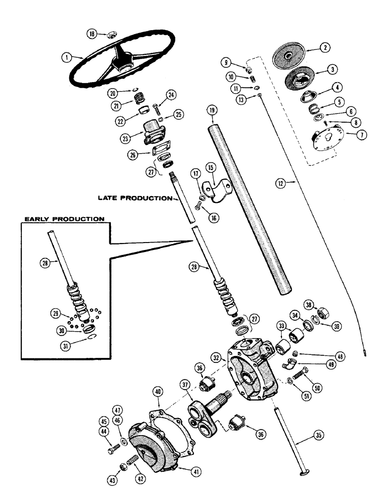 Схема запчастей Case W10 - (132) - STEERING GEAR (05) - STEERING