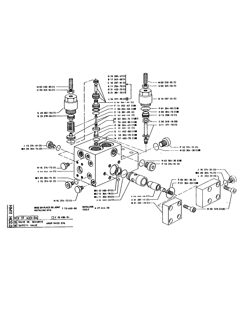 Схема запчастей Case 160CK - (192) - SAFETY VALVE (07) - HYDRAULIC SYSTEM