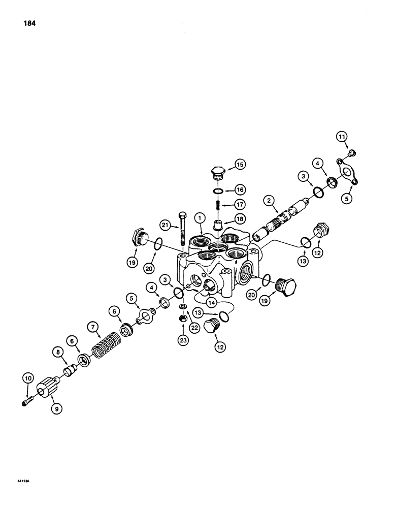 Схема запчастей Case 880D - (184) - S506349 ONE SPOOL CONTROL VALVE (07) - HYDRAULIC SYSTEM