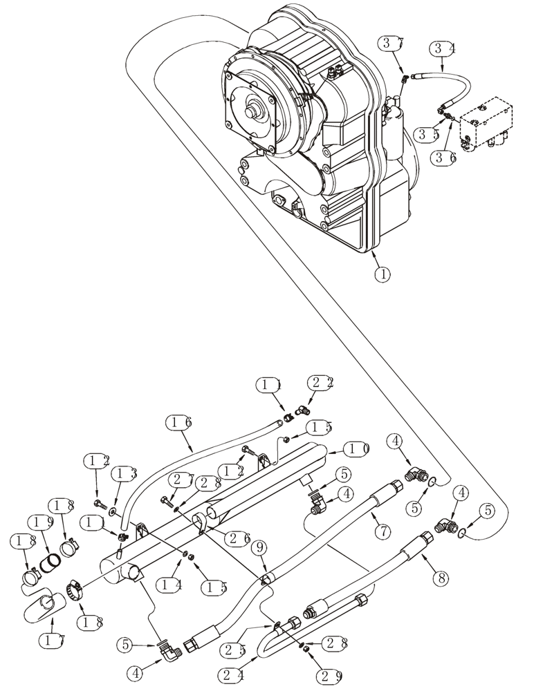 Схема запчастей Case 821C - (06-01) - HYDRAULICS TRANSMISSION (06) - POWER TRAIN