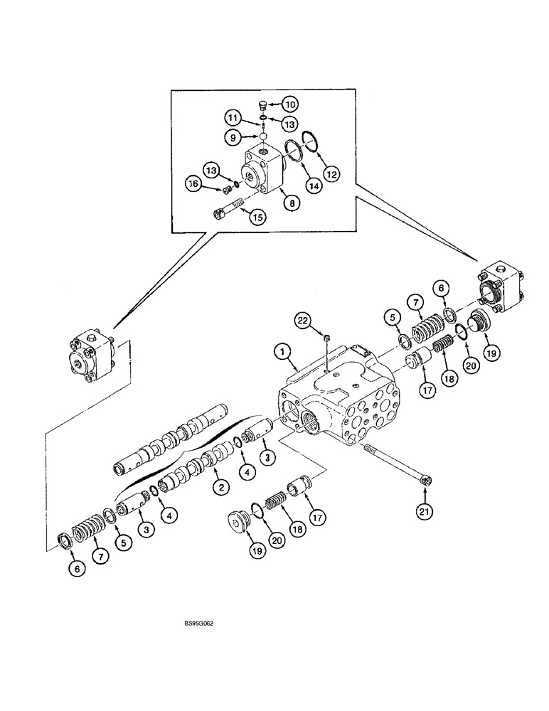 Схема запчастей Case 9060B - (6-20) - COUNTERBALANCE VALVE (06) - POWER TRAIN