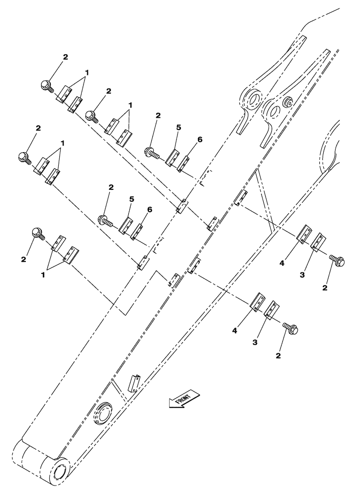 Схема запчастей Case CX350C - (09-044[00]) - DIPPER - 3.25 M - BRACKET - OPTIONAL AND SECOND OPTION - BRACKET (09) - CHASSIS/ATTACHMENTS