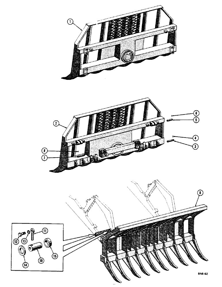 Схема запчастей Case 800 - (218) - BRUSH RAKE AND STACKER (05) - UPPERSTRUCTURE CHASSIS