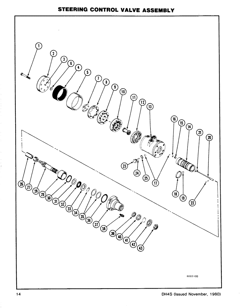 Схема запчастей Case DH4 - (1-14) - STEERING CONTROL VALVE ASSEMBLY (41) - STEERING