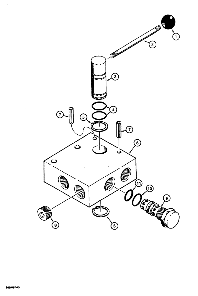 Схема запчастей Case CASE - (8-30) - PLOW CONTROL VALVE (08) - HYDRAULICS