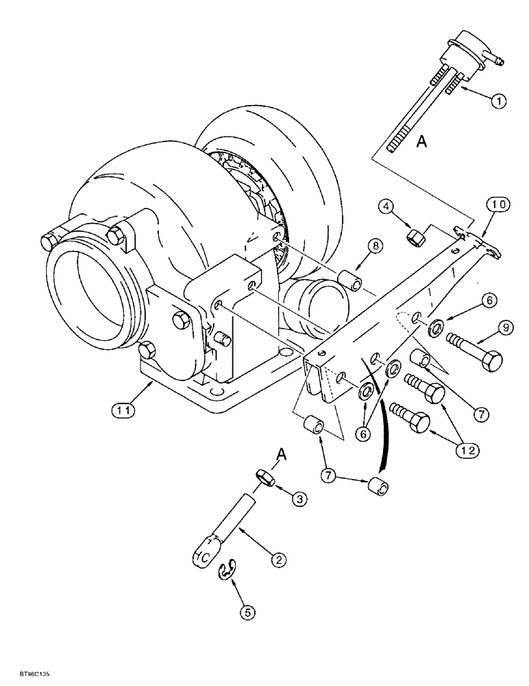 Схема запчастей Case 821B - (2-23C) - WASTEGATE ACTUATOR 6T-830 EMISSIONS CERTIFIED ENGINE TRACTOR P.I.N. JEE0050601 AND AFTER (02) - ENGINE