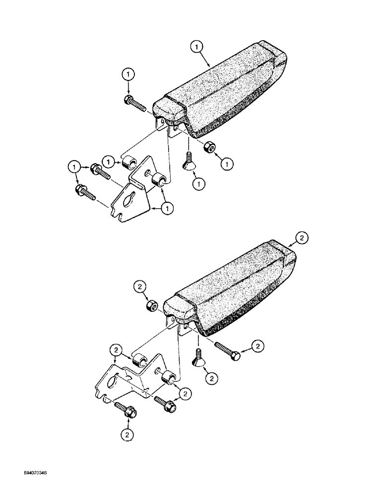 Схема запчастей Case 580L - (9-110) - SUSPENSION SEAT ARMRESTS, 580L MODELS (09) - CHASSIS/ATTACHMENTS