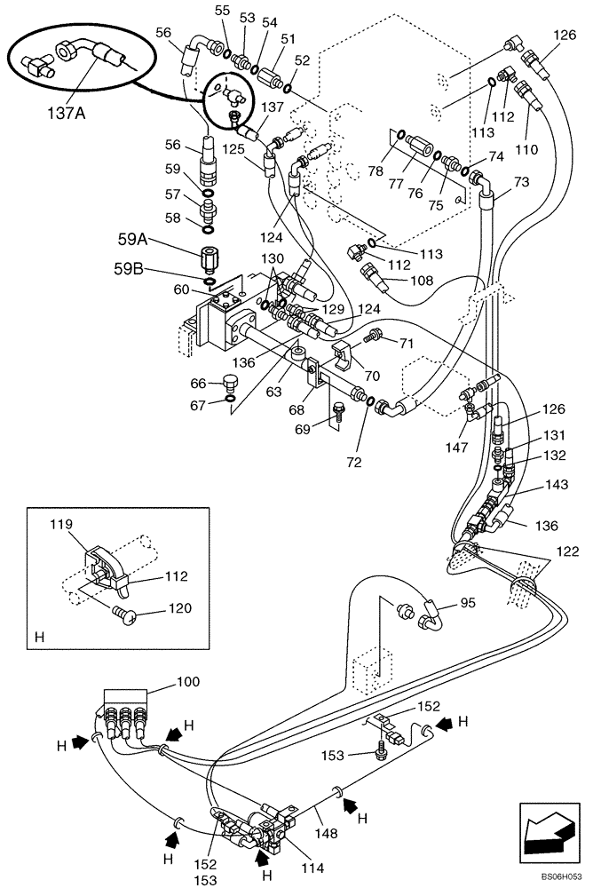 Схема запчастей Case CX210 - (08-59) - HYDRAULICS, AUXILIARY - DOUBLE ACTING CIRCUIT, TRIGGER ACTIVATED (Feb 24 2012 9:48AM) (08) - HYDRAULICS