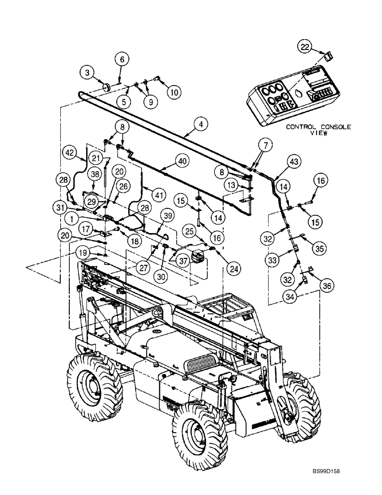 Схема запчастей Case 686G - (8-48) - AUXILIARY HYDRAULICS, SINGLE CONTROL (08) - HYDRAULICS