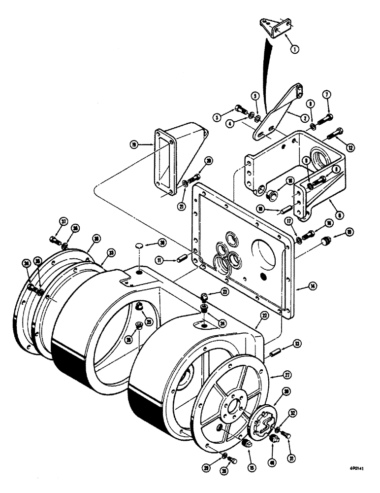 Схема запчастей Case 300 - (180) - WINCH HOUSING AND COVERS, SWEED WINCH (18) - ATTACHMENT ACCESSORIES