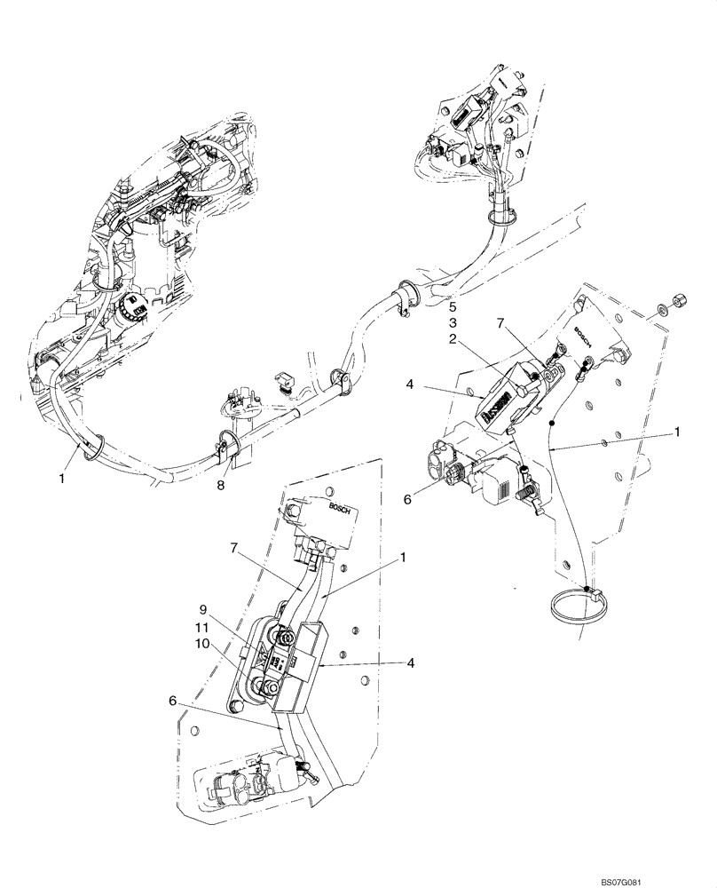 Схема запчастей Case 621E - (04-11) - HARNESS - GRID HEATER (04) - ELECTRICAL SYSTEMS