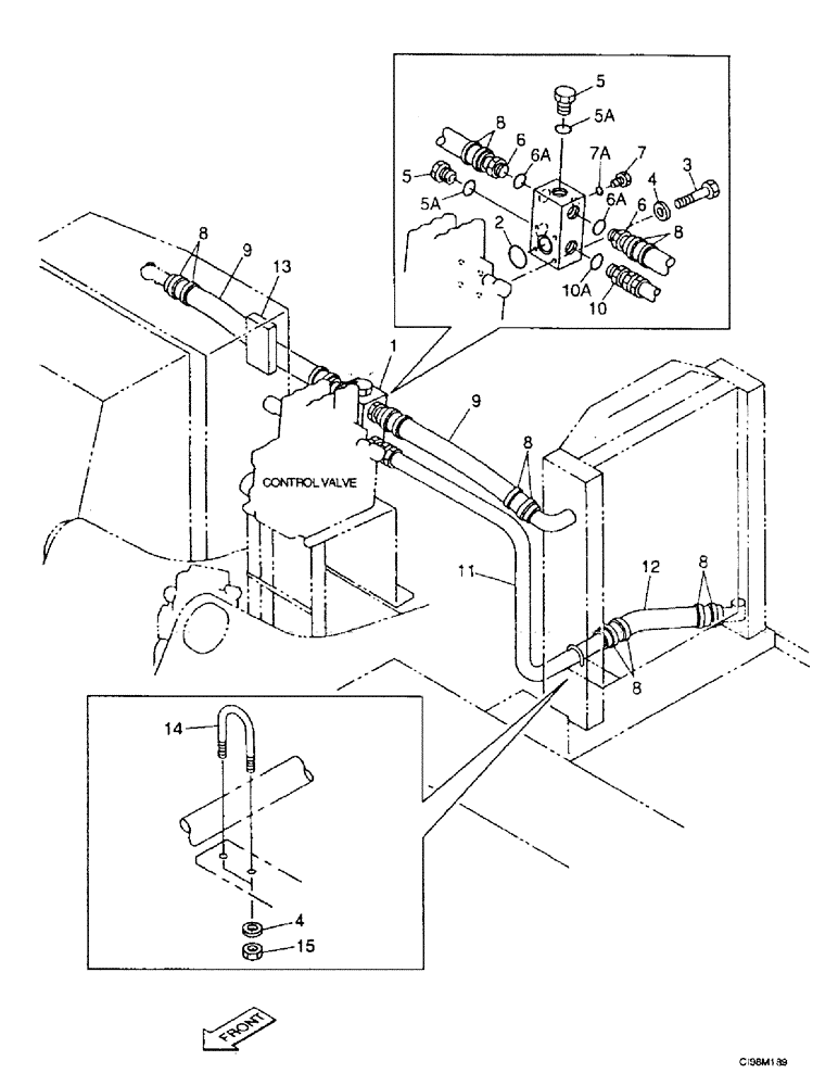 Схема запчастей Case 9007B - (8-018) - HYDRAULIC CIRCUIT - RESERVOIR RETURN (08) - HYDRAULICS