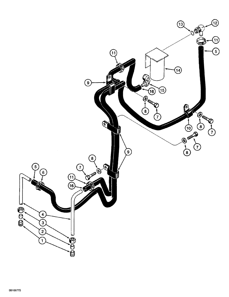 Схема запчастей Case 921 - (3-004) - FUEL LINES AND FILTER, PRIOR TO P.I.N. JAK0026022 (03) - FUEL SYSTEM