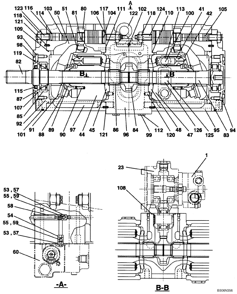 Схема запчастей Case CX460 - (08-90[01]) - HIGH PRESSURE PUMP (STANDARD) (08) - HYDRAULICS